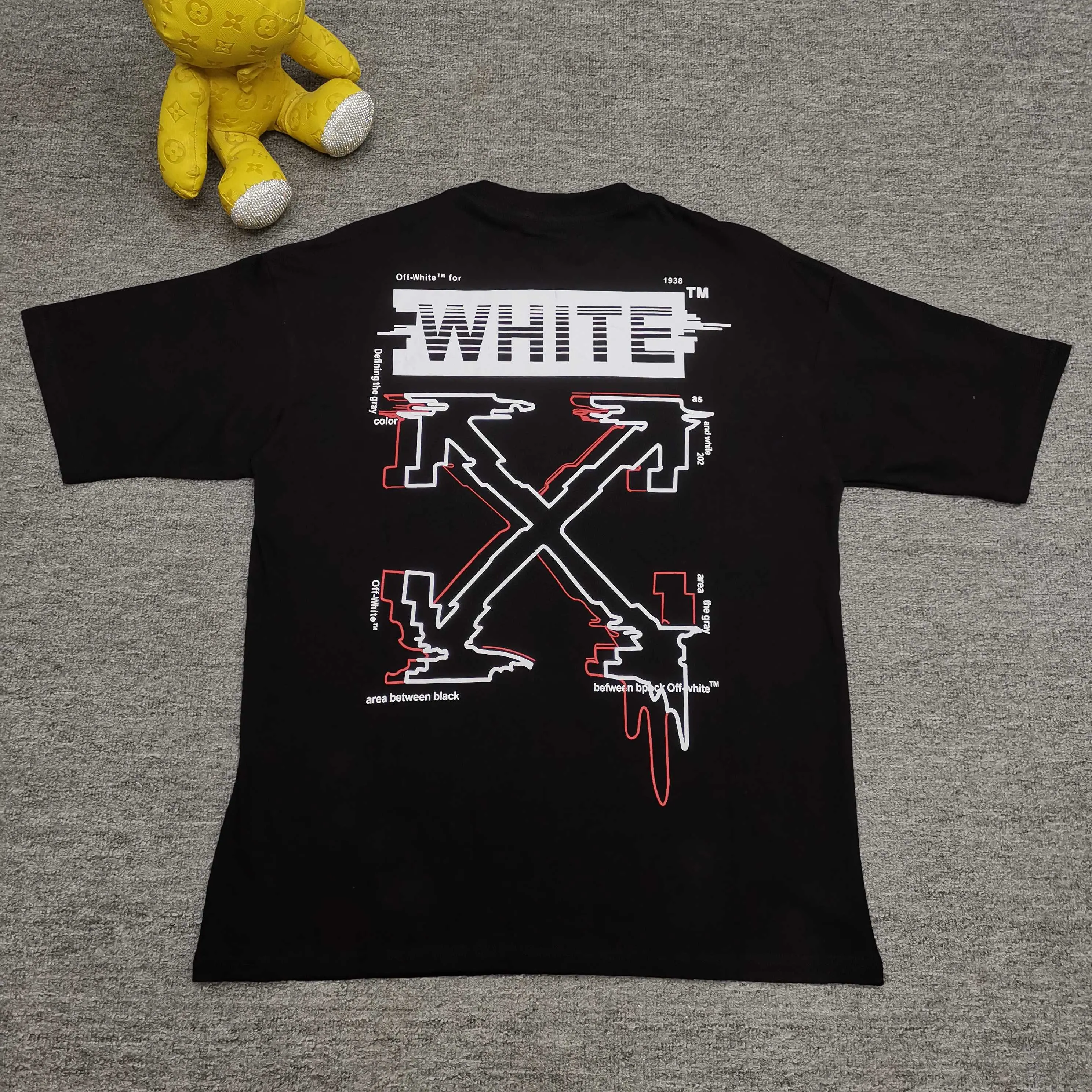 off white new back arrow graffiti loose version short-sleeved T-shirt Size: S M L XL Color: Black White Green P240